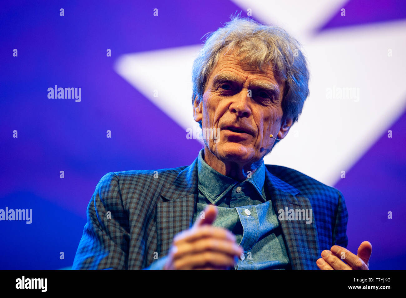 Sir John Hegarty is seen speaking during the TNW Conference. The 14th