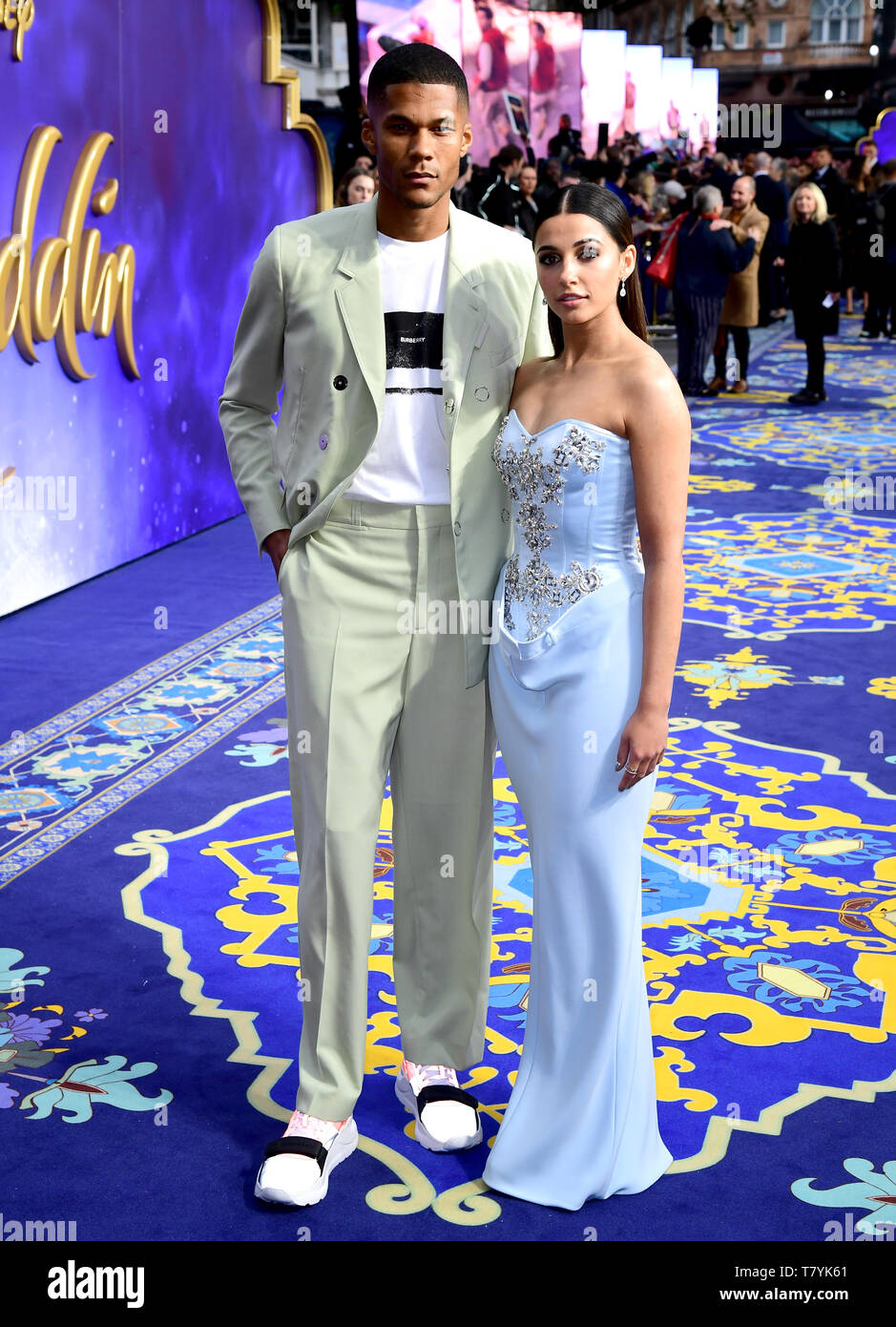 Jordan Spence and Naomi Scott attending the Aladdin European Premiere held  at the Odeon Luxe Leicester Square, London Stock Photo - Alamy