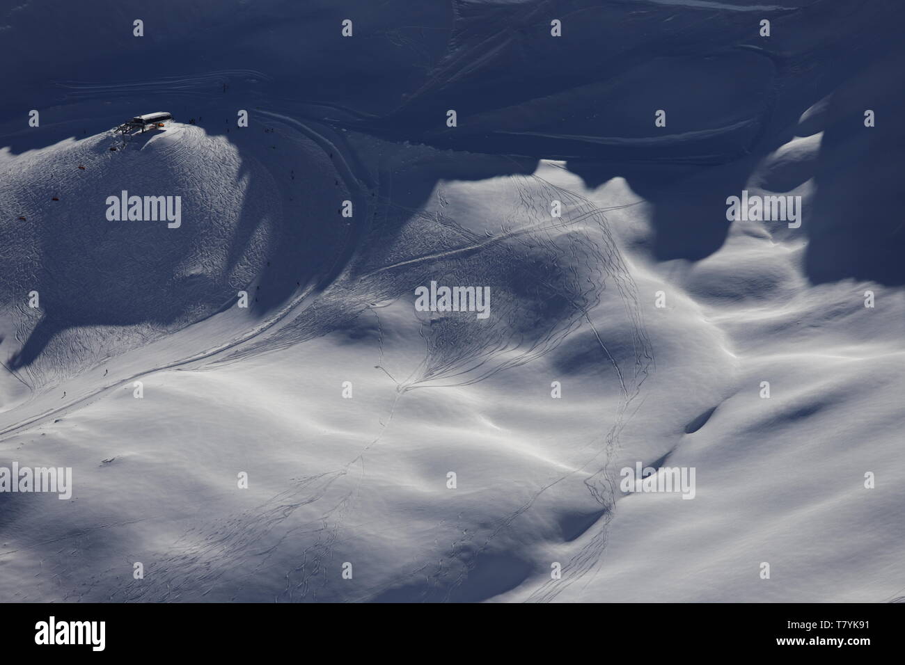 Schneefermer Gletscher mit unberührtem Schnee Stock Photo