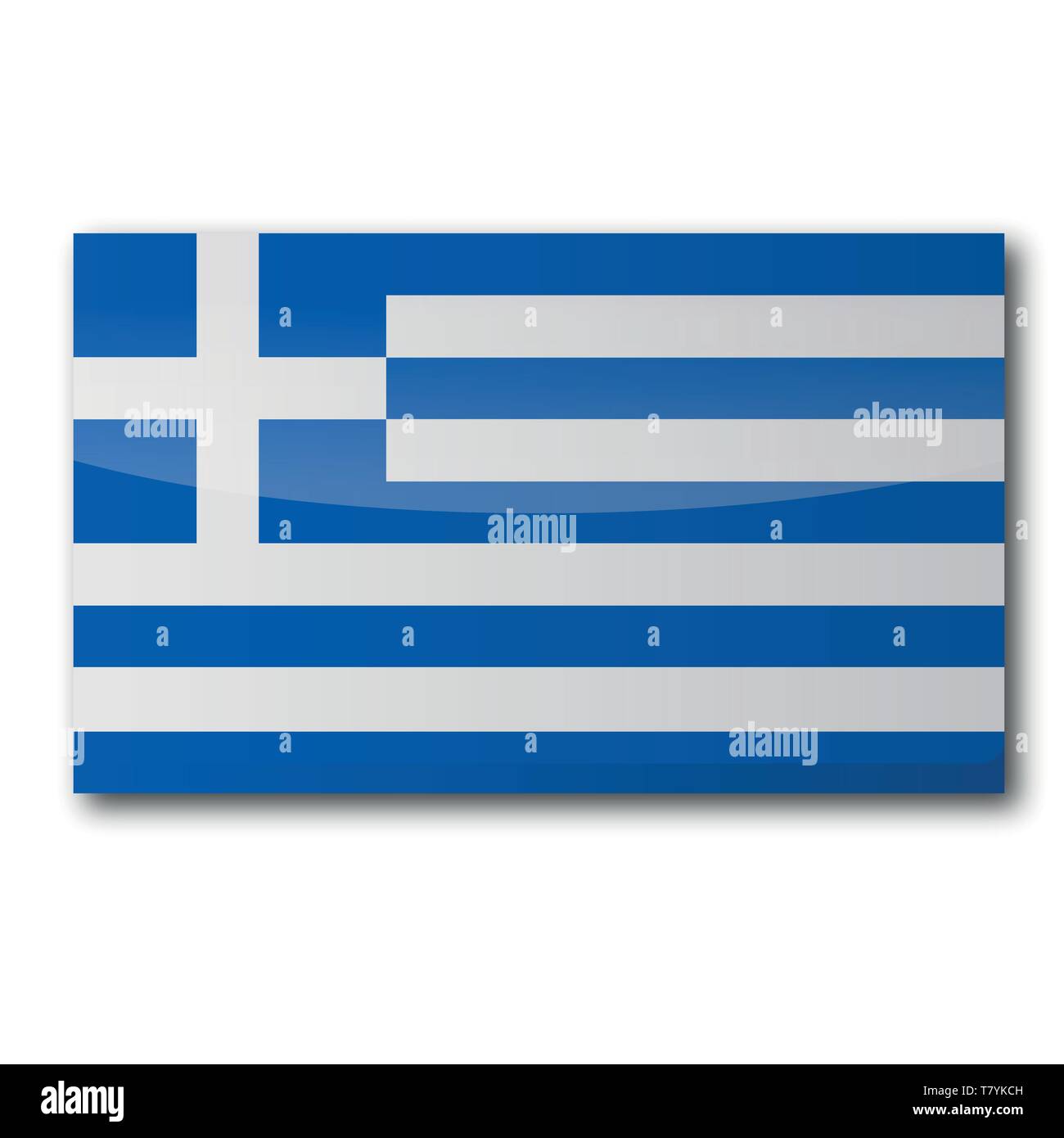 Flag of Greece in europe Stock Vector