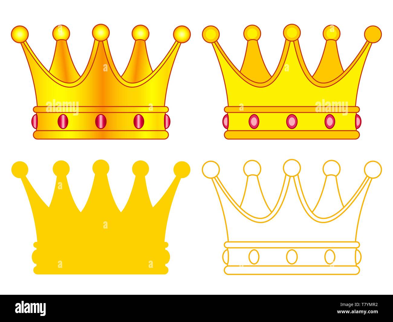 Illustration of the royal crown set Stock Vector Image & Art - Alamy