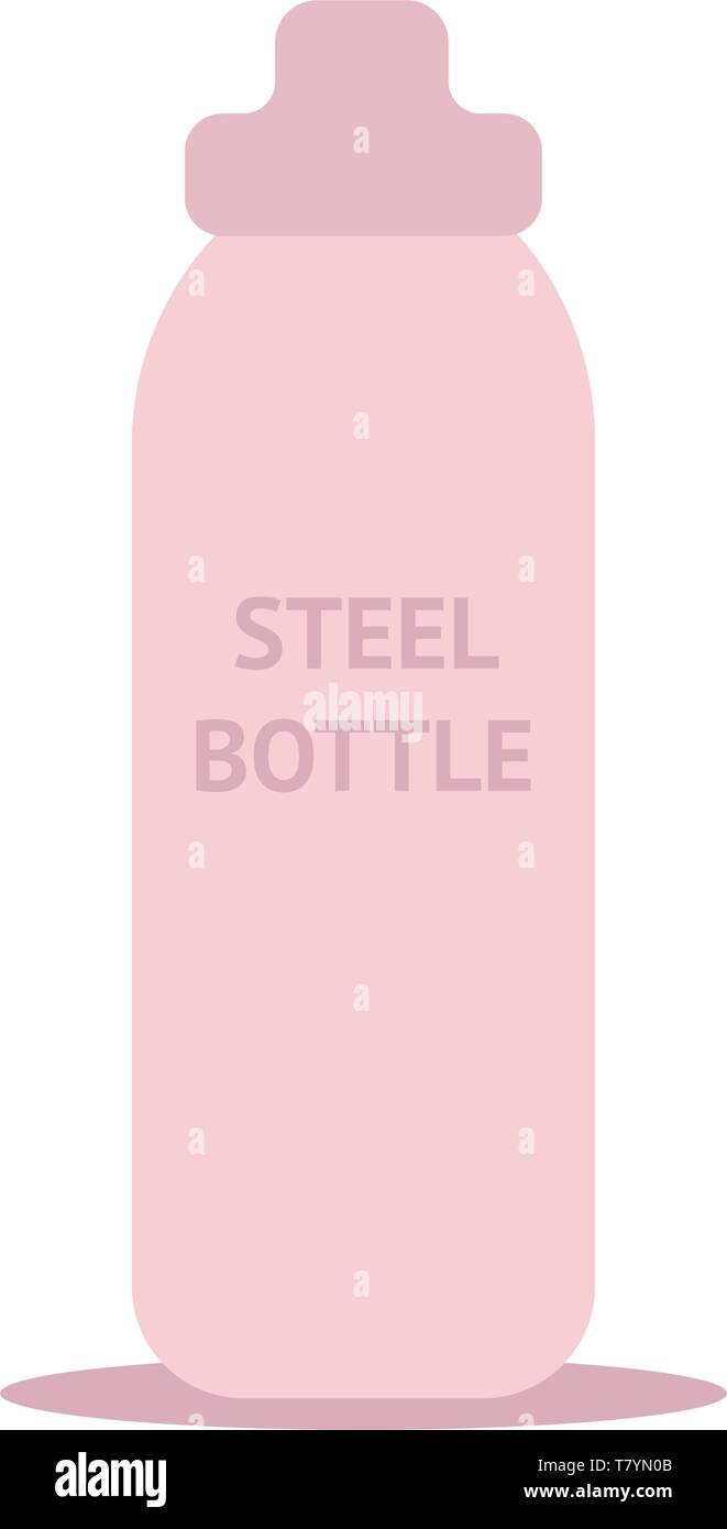 Zero waste lifestyle concept. Reusable bottle with eco slogan isolated on white background. Vector illustration Stock Vector