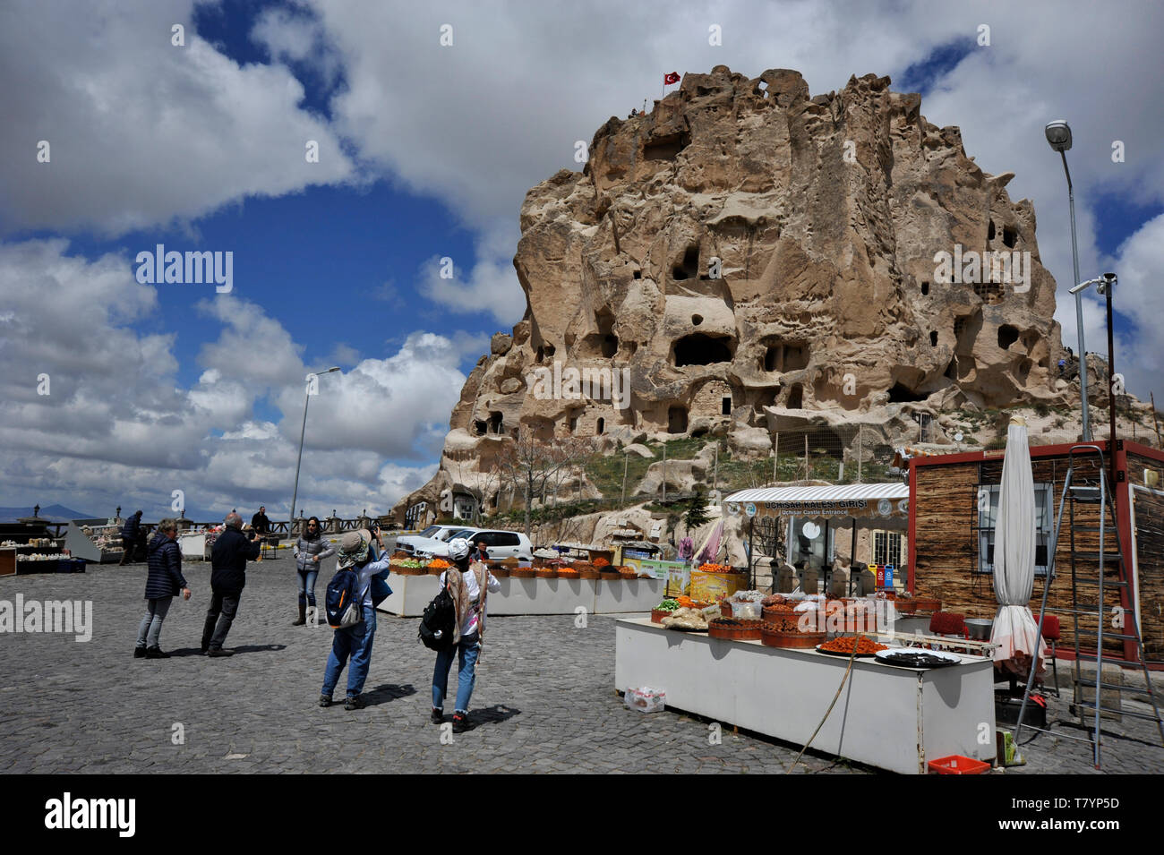 The Castle, Uchisar, Cappadocia, Turkey Stock Photo