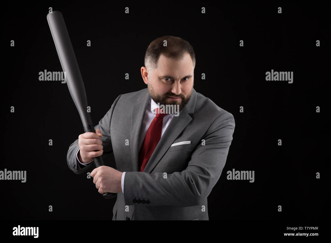 Business man hitting baseball bat hi-res stock photography and images -  Page 2 - Alamy