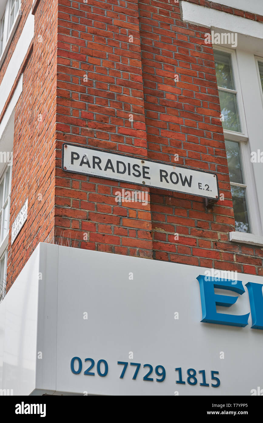 Paradise Row Bethnal Green Stock Photo Alamy