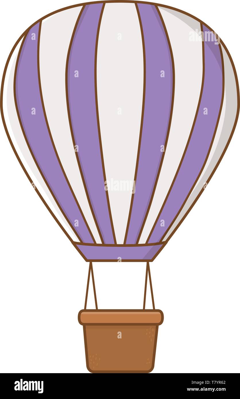 violet hot air balloon cartoon isolated flat icon vector illustration  editable design Stock Vector Image & Art - Alamy