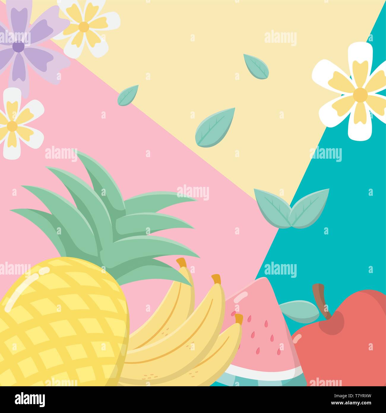 fresh and tropical fruits vector illustration design Stock Vector Image ...
