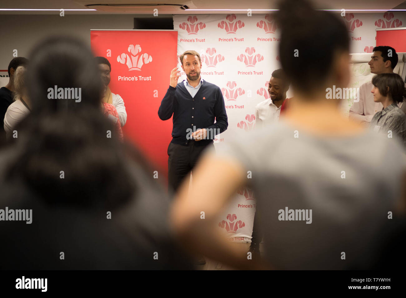England manager Gareth Southgate during a programme session for the Prince's Trust Future Leaders campaign launch at the Prince's Trust House, London. Stock Photo