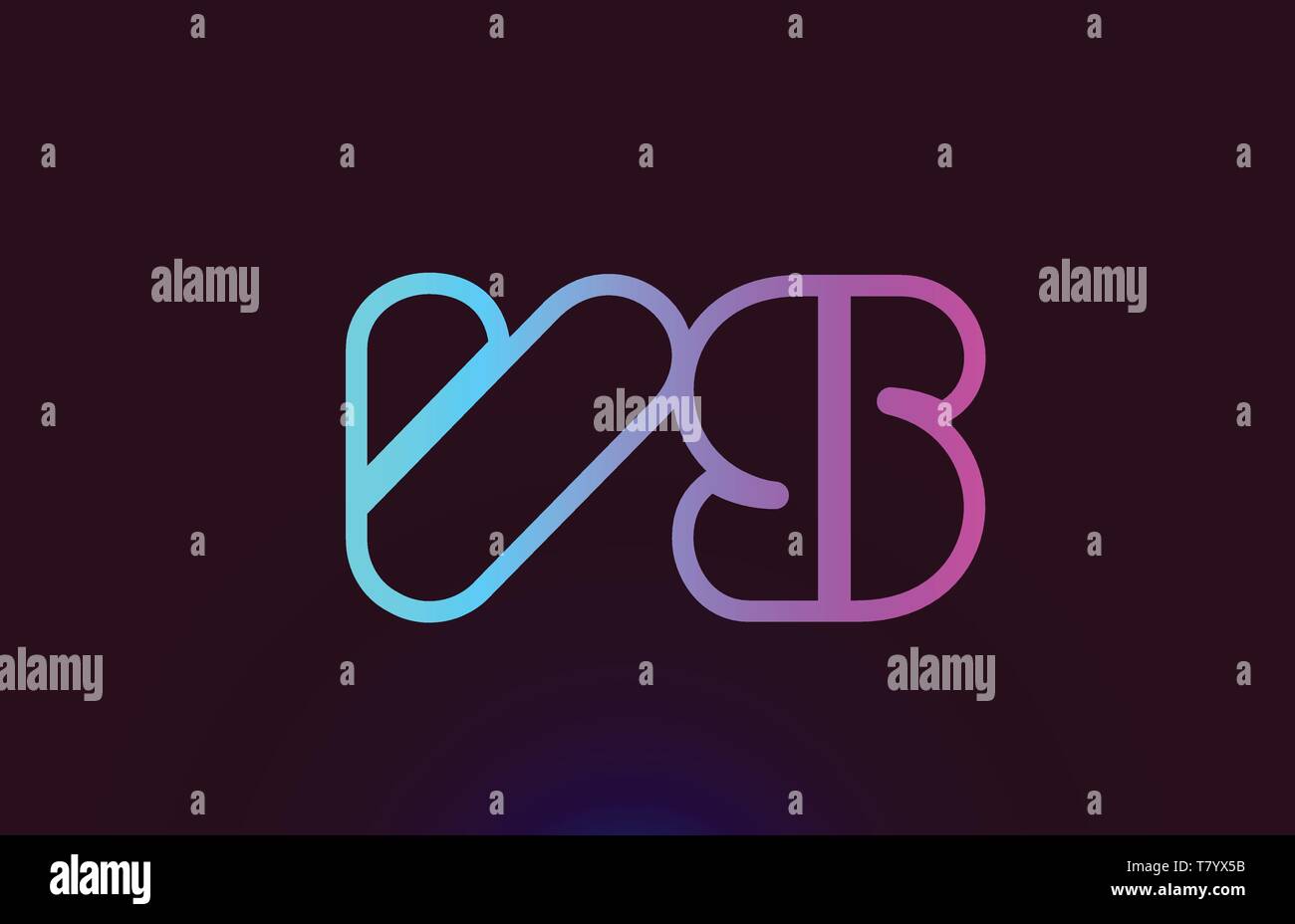 VS V S pink line joined alphabet letter combination suitable as a logo ...