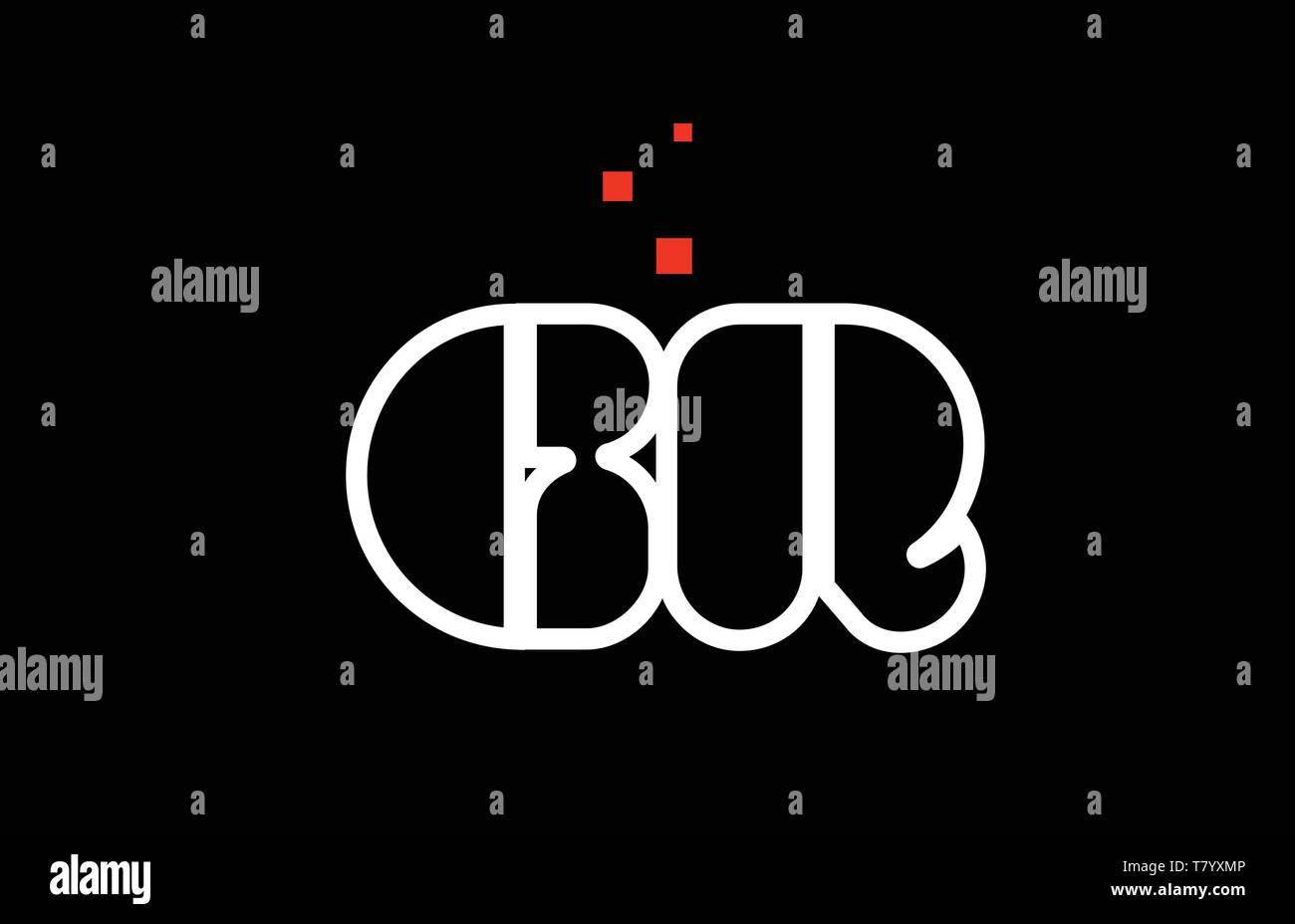 GR G R black white red dots alphabet letter combination suitable as a ...