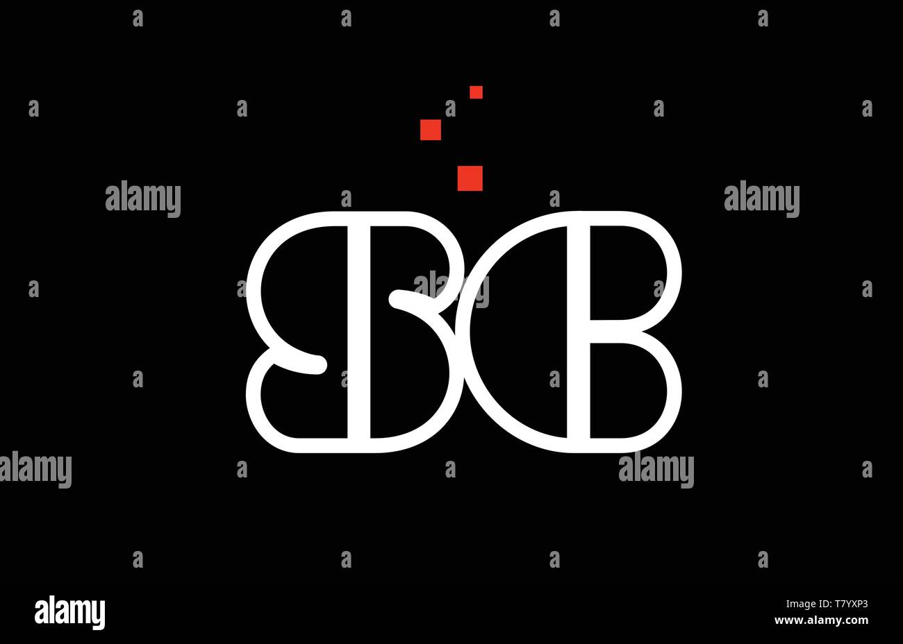 SC S C black white red dots alphabet letter combination suitable as a ...