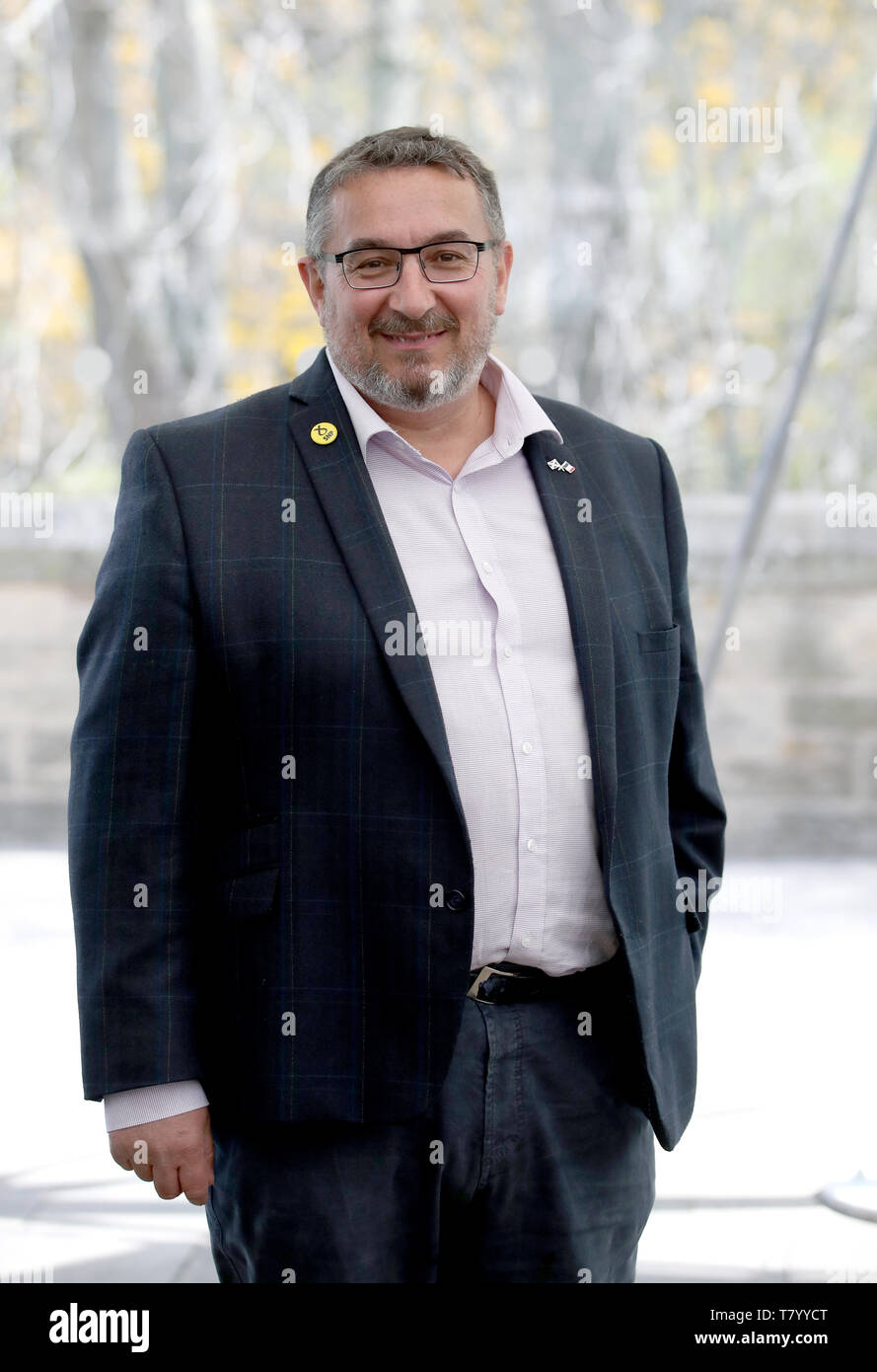 SNP European Parliament candidate Christian Allard at Dynamic Earth, Edinburgh. Stock Photo