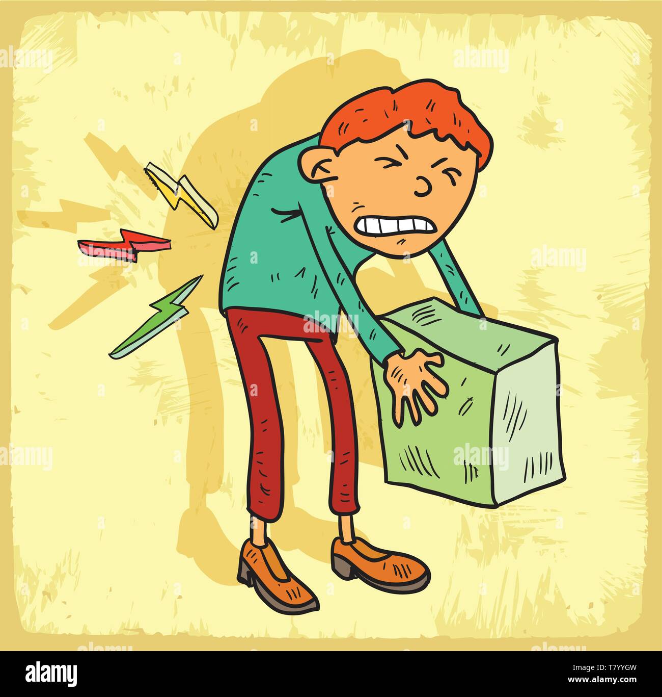 Lower back pain man Stock Vector Images Alamy