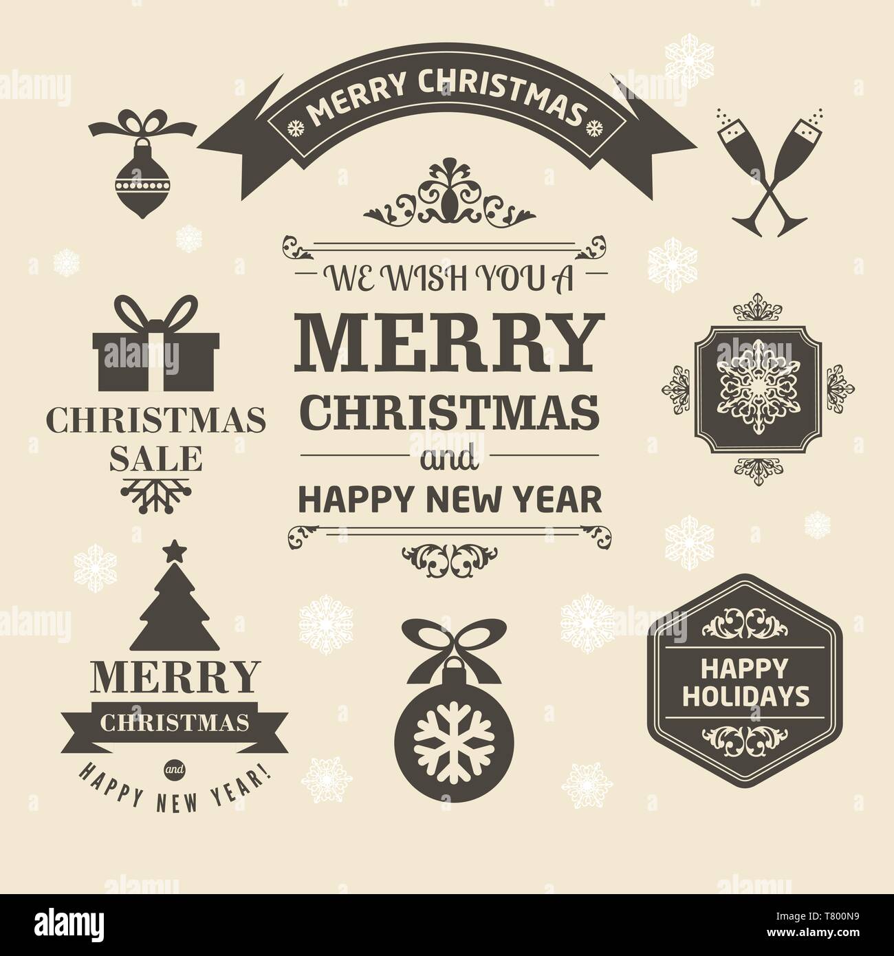 Christmas logos Stock Vector Images Alamy