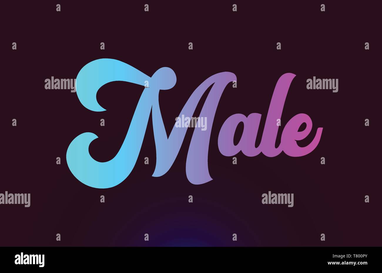 Male pink word or text suitable for card icon or typography logo design ...