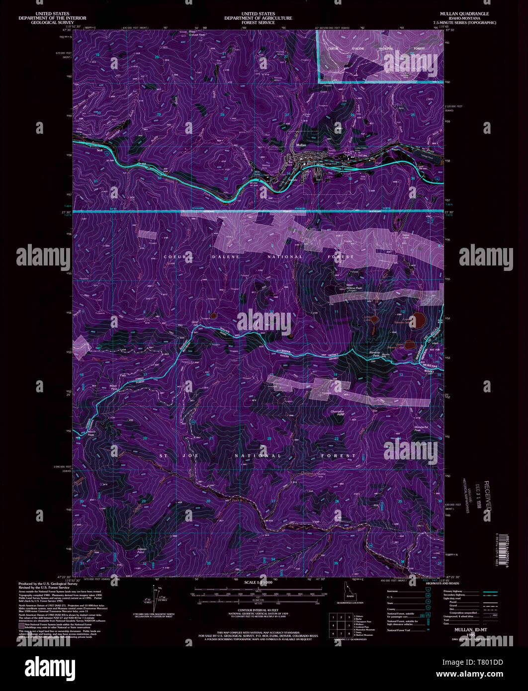 Map of mullan hires stock photography and images Alamy