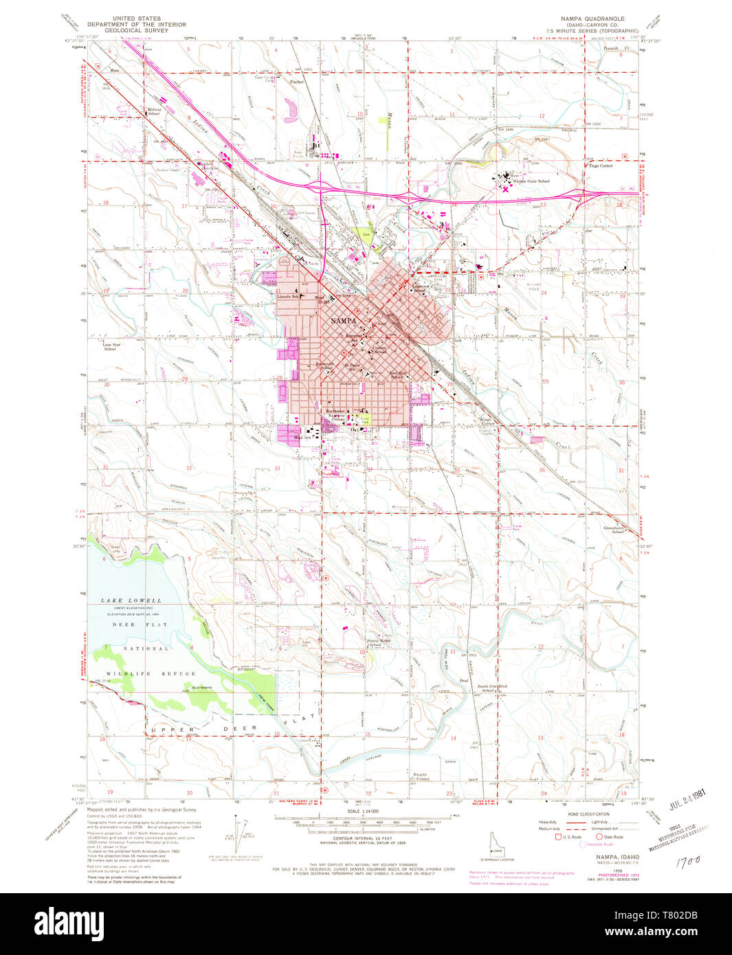 Nampa map hi-res stock photography and images - Alamy