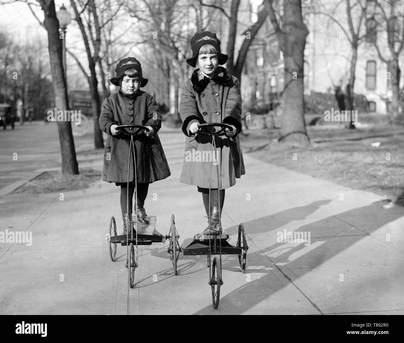 Three-Wheeler Scooters, 1910s Stock Photo