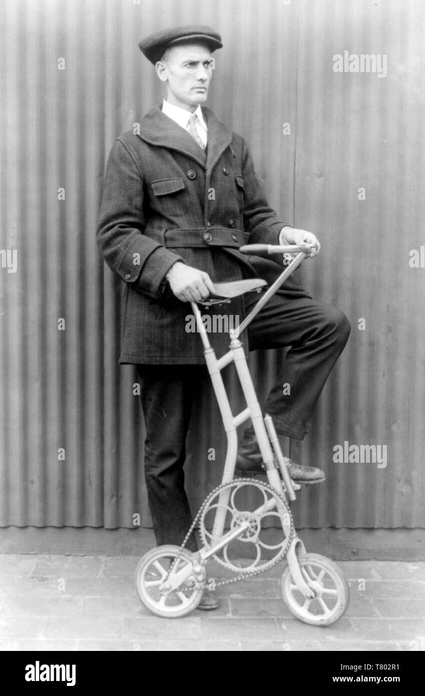 Unusual Bicycle, 1920 Stock Photo