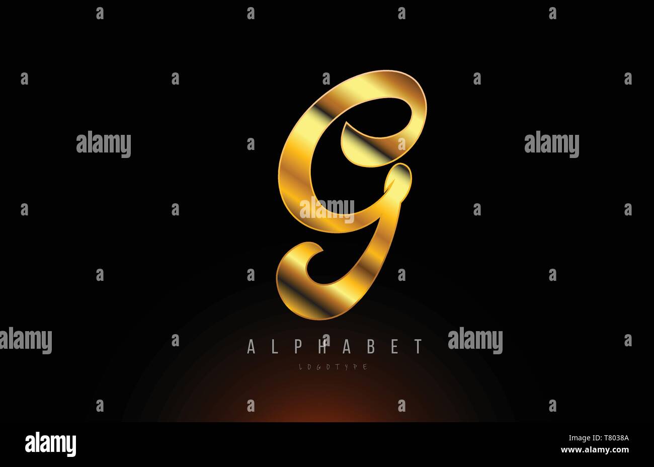Gold Golden Letter G Logo Design With Metal Look Suitable For A Company Or Business Stock Vector Image Art Alamy