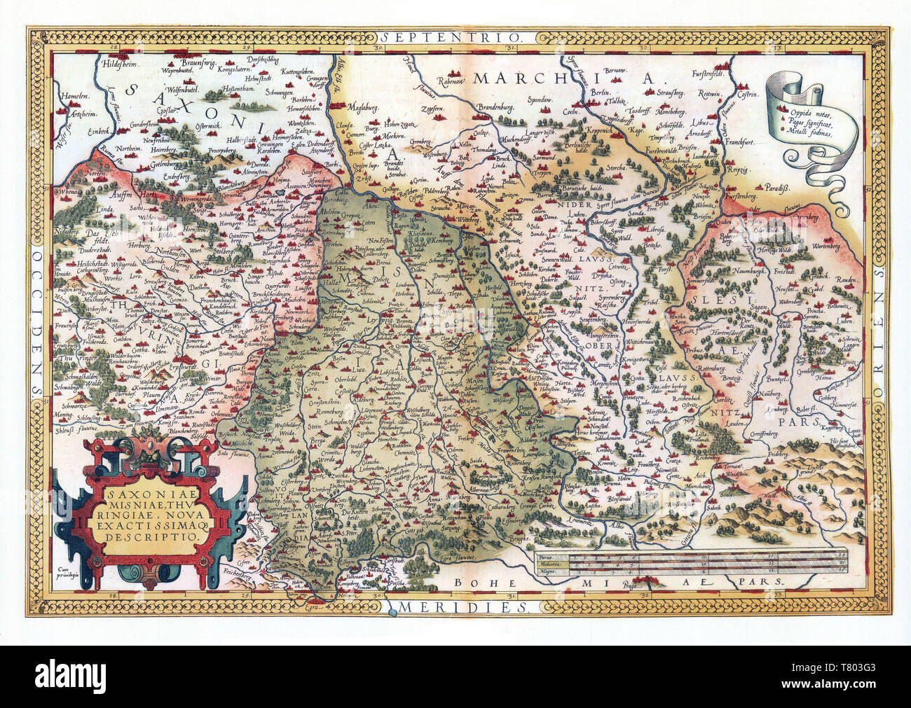 Theatrum Orbis Terrarum, Bremen, 1570 Stock Photo