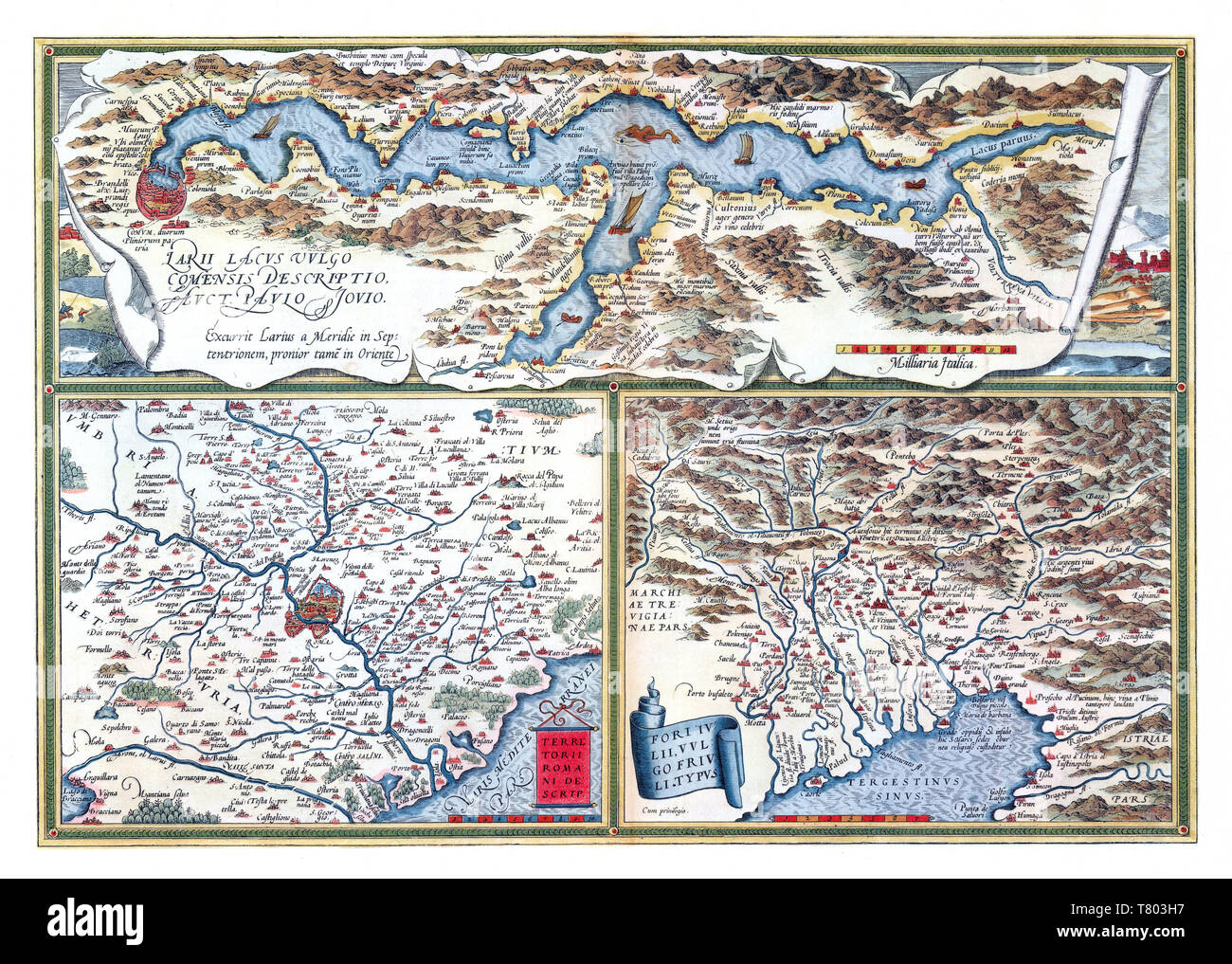 Theatrum Orbis Terrarum, Regions of Italy, 1570 Stock Photo