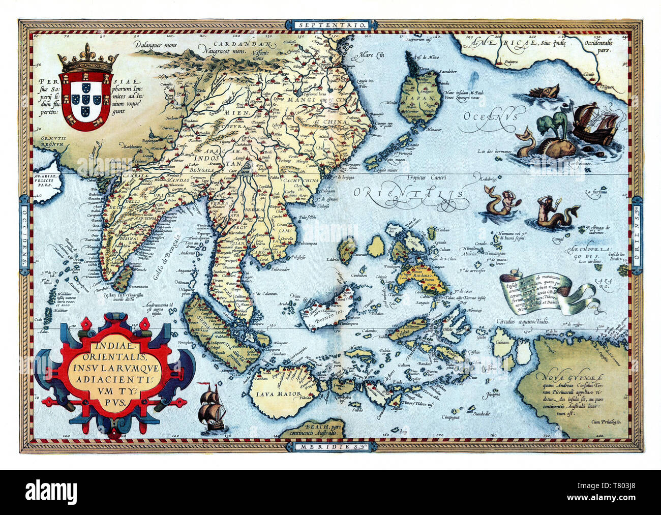 16th century india map Cut Out Stock Images & Pictures - Alamy
