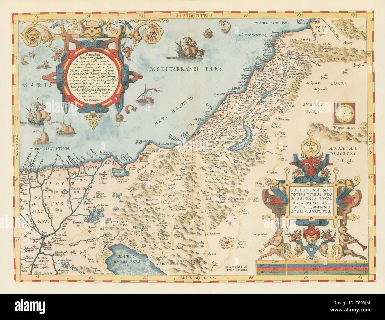Theatrum Orbis Terrarum, The Holy Land, 1570 Stock Photo