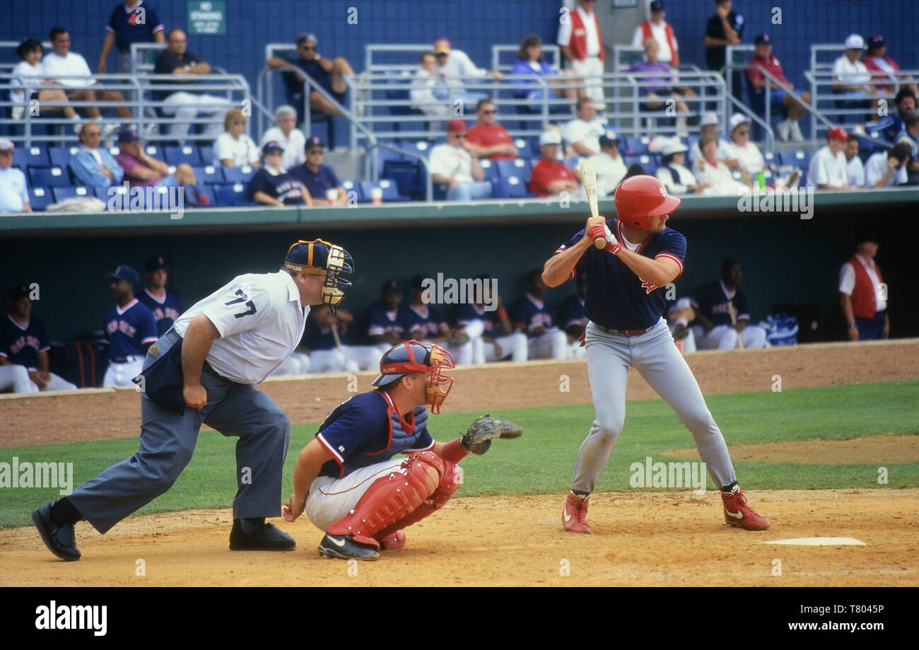 Boston Red Sox V St Louis Cardinals baseball game, Florida, USA Stock Photo