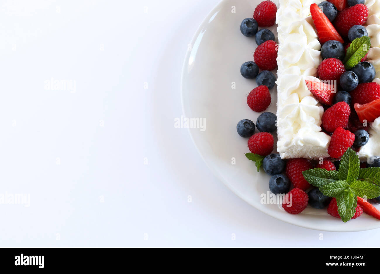 Mixed berry ice cream cake Stock Photo Alamy