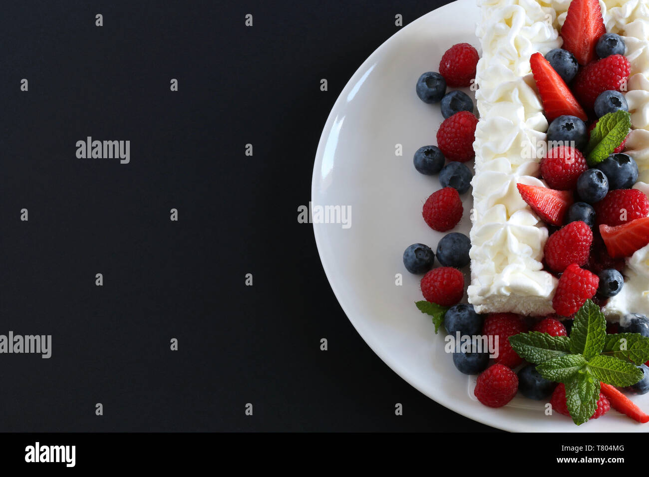 Mixed berry ice cream cake Stock Photo Alamy