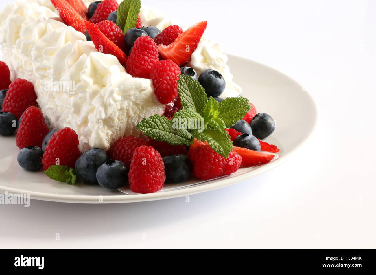 Mixed berry ice cream cake Stock Photo Alamy