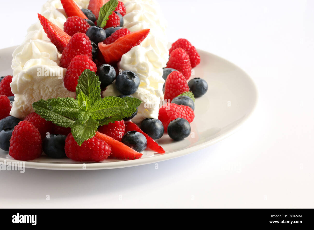 Mixed berry ice cream cake Stock Photo Alamy