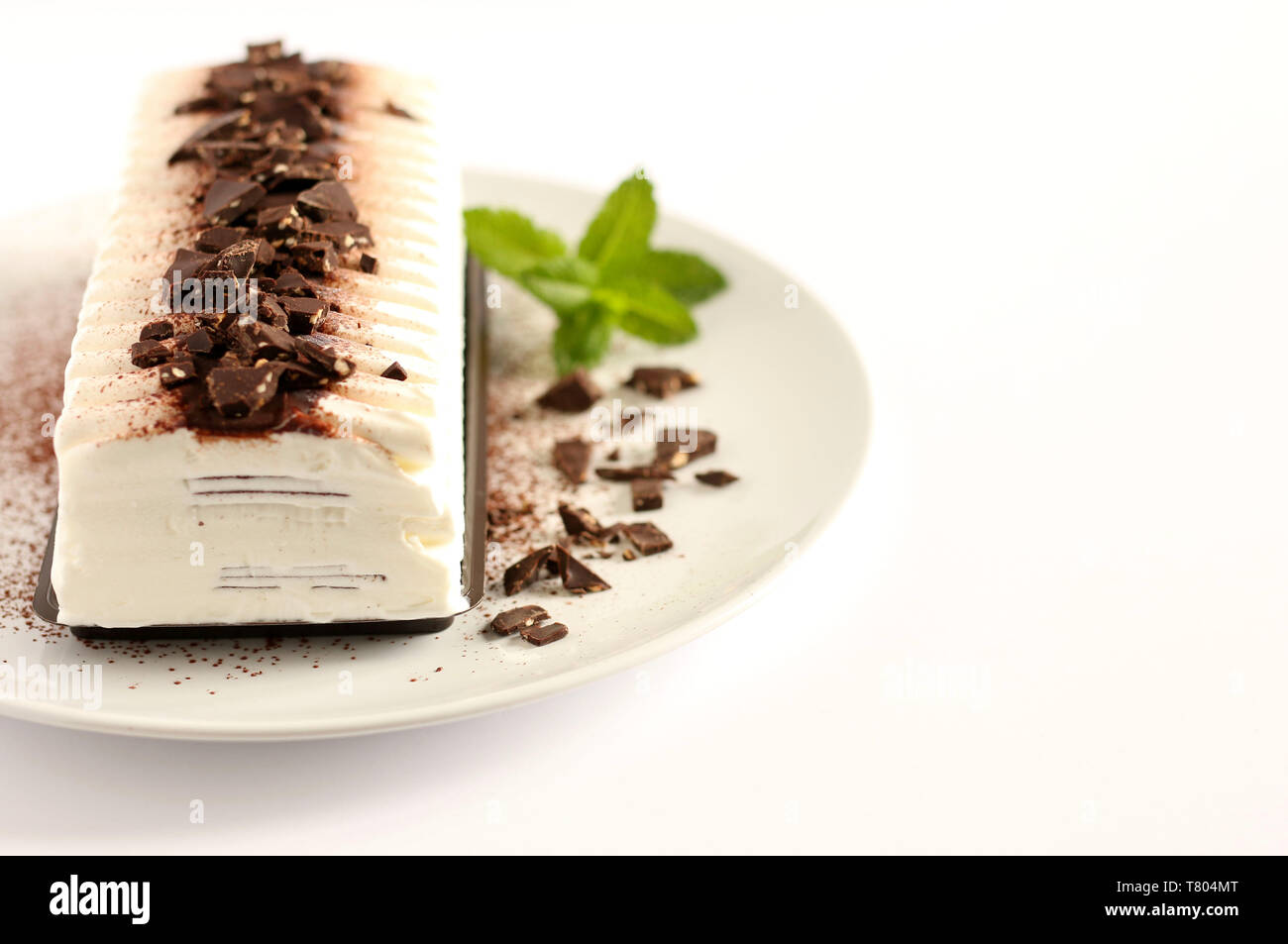 Ice cream cake with chocolate Stock Photo