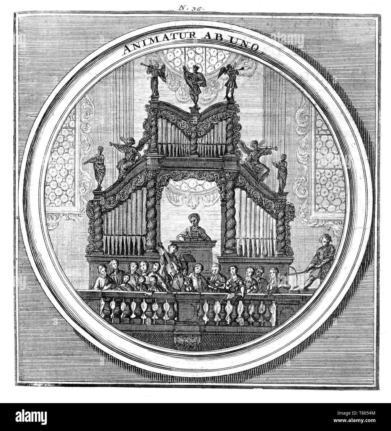 Meteorologia, Pipe Organ, 1709 Stock Photo