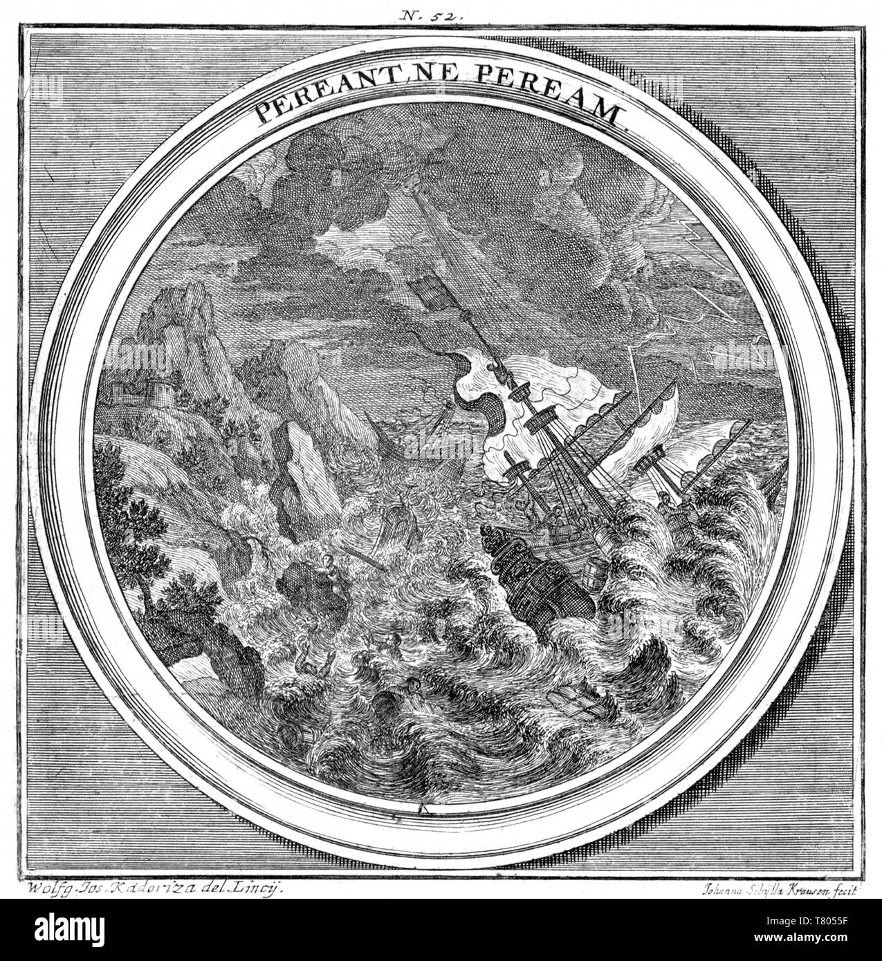 Meteorologia, Coastal Storm,1709 Stock Photo