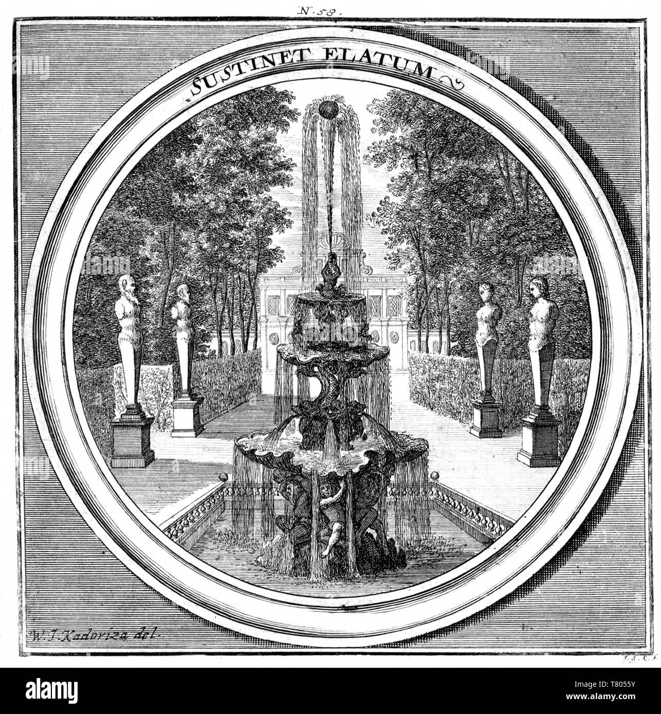 Meteorologia, Fountain,  1709 Stock Photo