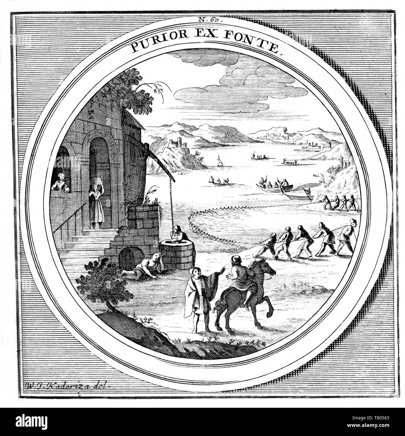 Meteorologia, Water Well, 1709 Stock Photo