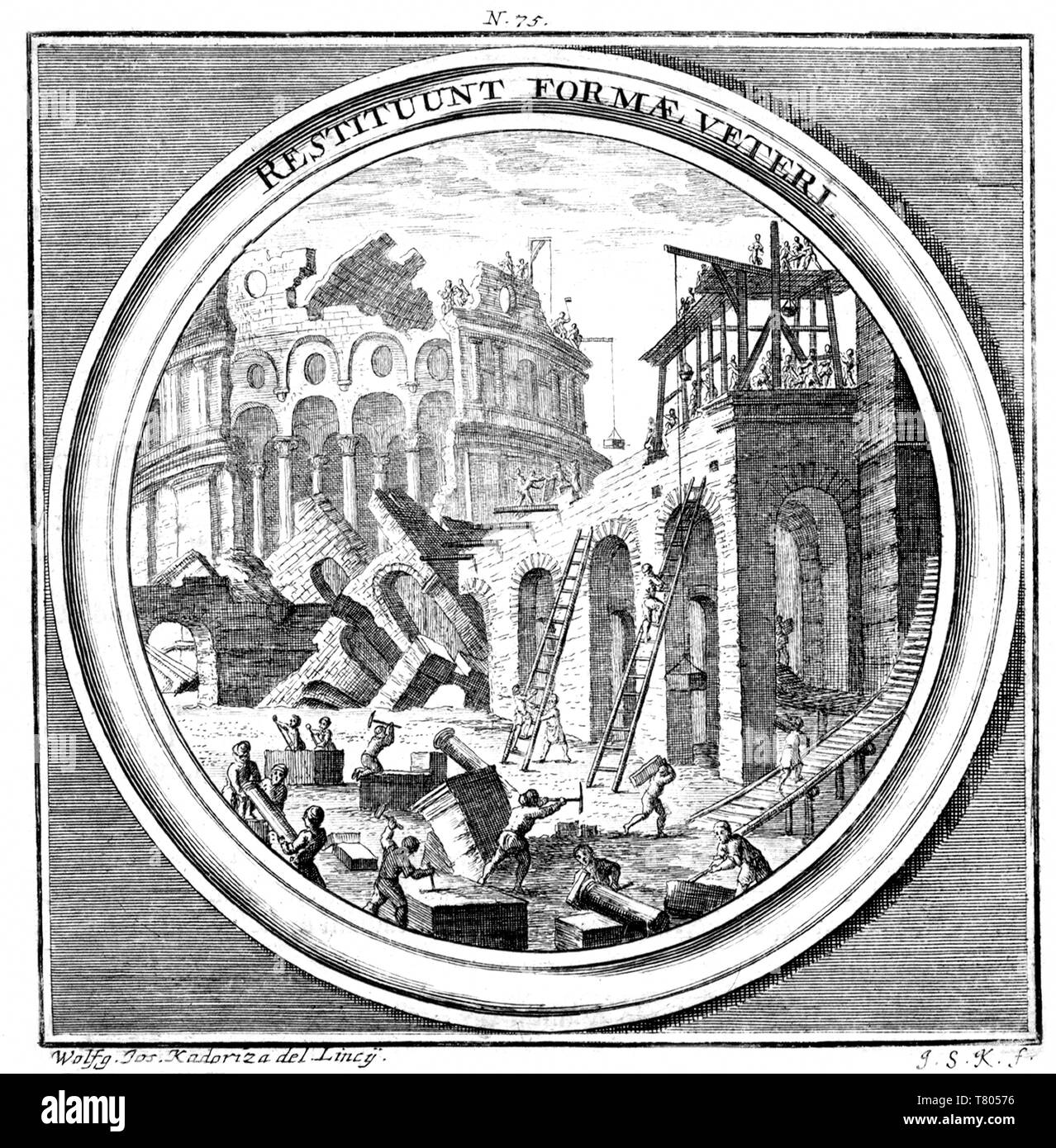 Meteorologia, Rebuilding, 1709 Stock Photo