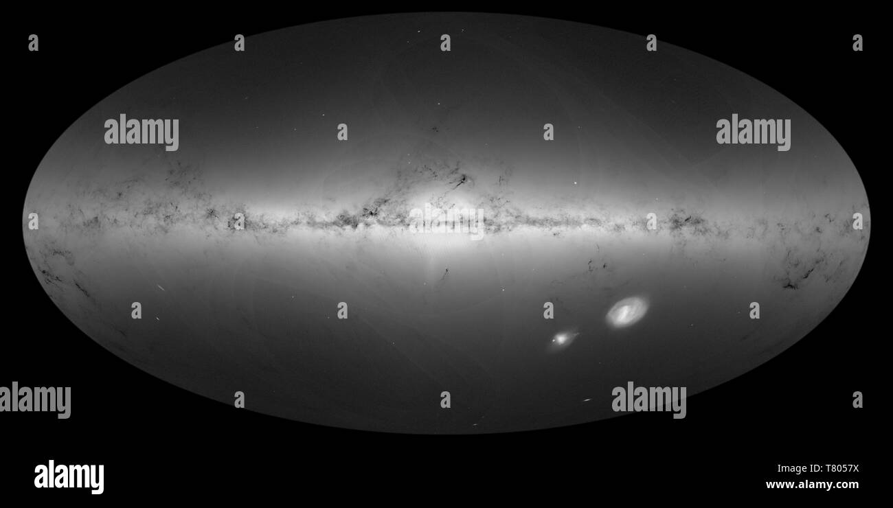Star Density in the Milky Way, Gaia Mission View Stock Photo