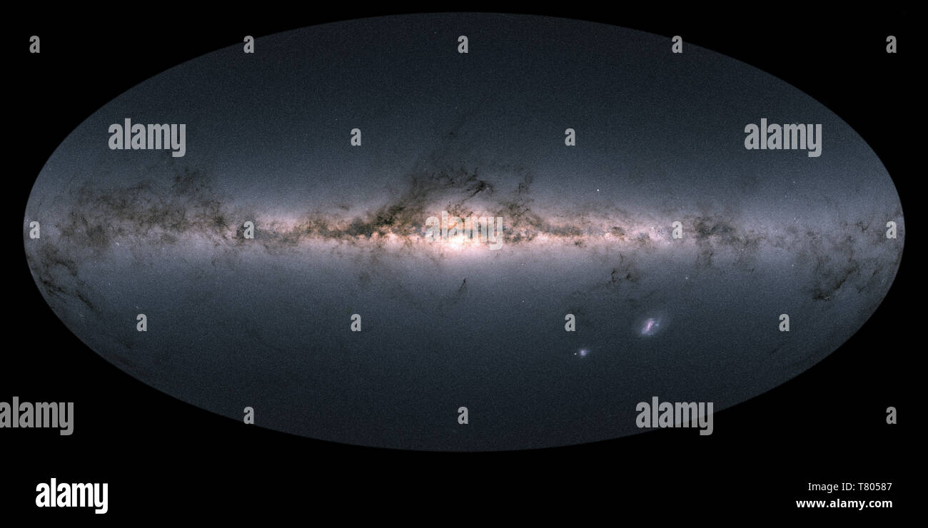 Milky Way Galaxy, Gaia Mission View Stock Photo