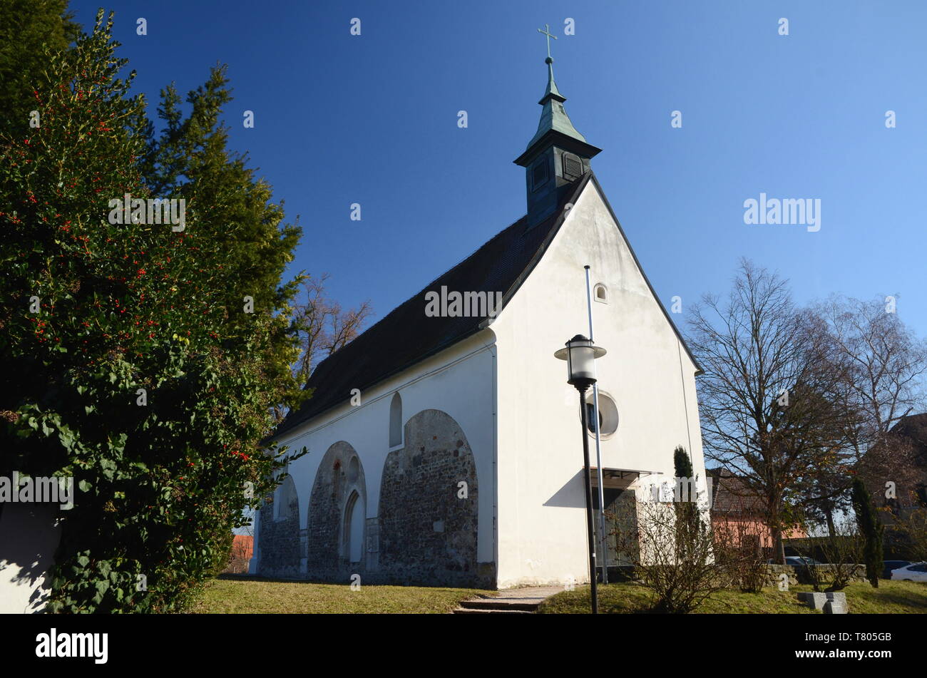 Martin Church in Linz, Austria Stock Photo
