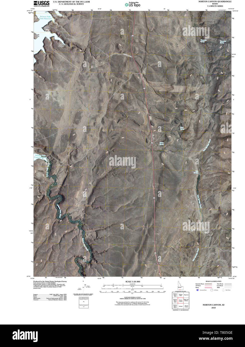 USGS TOPO Map Idaho ID Norton Canyon - Usgs Topo Map Idaho Id Norton Canyon 20101115 Tm Restoration T805GE 