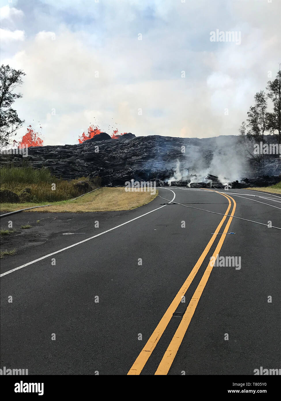 Kilauea Eruption 2018 Stock Photo