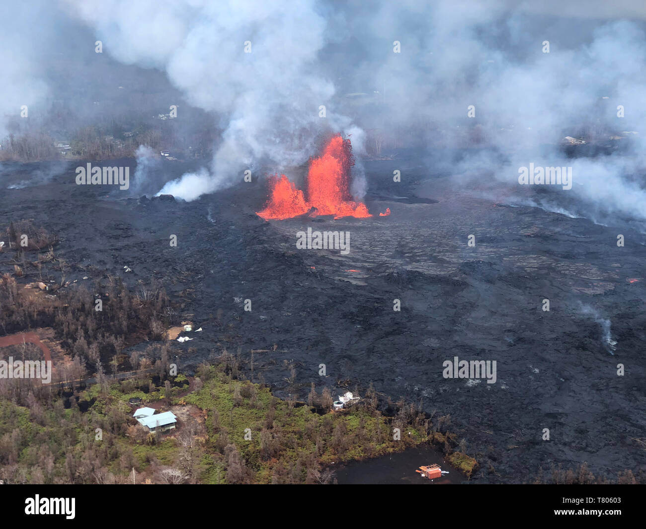 Aerial volcano kilauea in big hi-res stock photography and images - Alamy