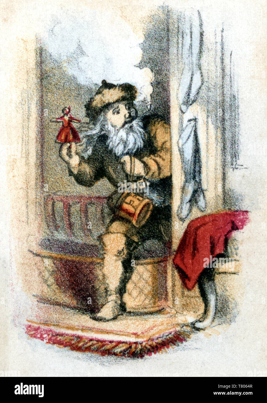 A Visit from St. Nicholas, The Night Before Christmas, 1864 Stock Photo