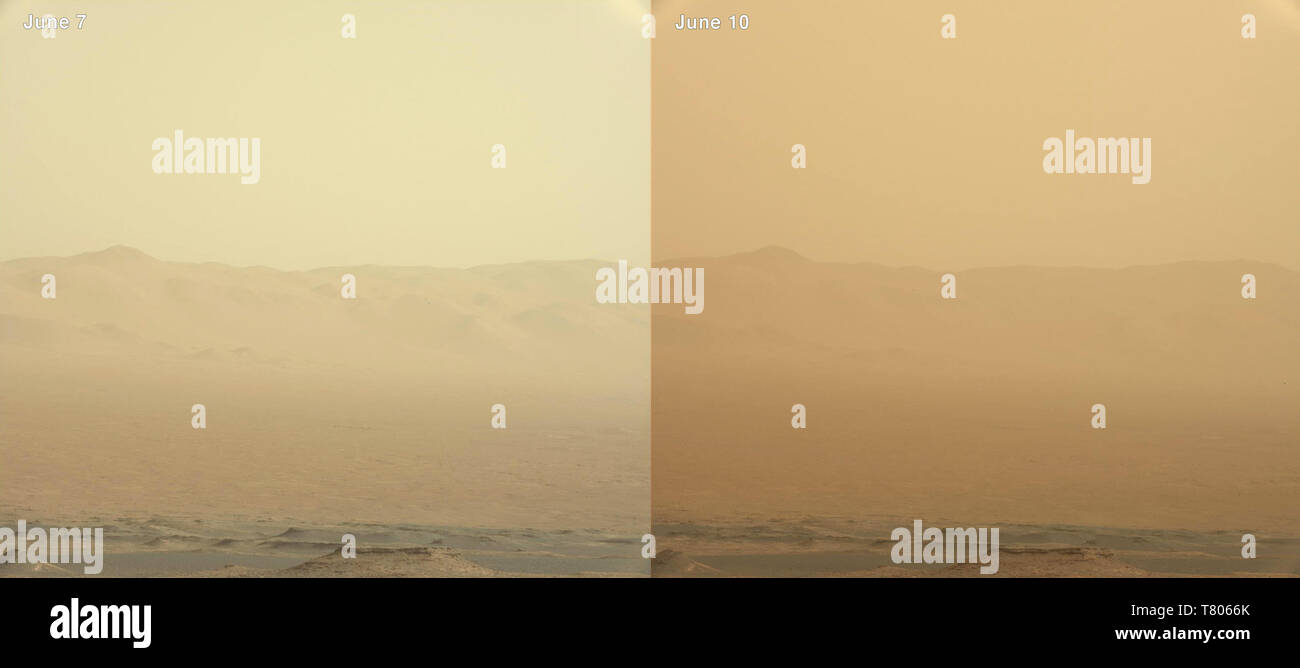 Mars Dust Storm, 2018 Stock Photo