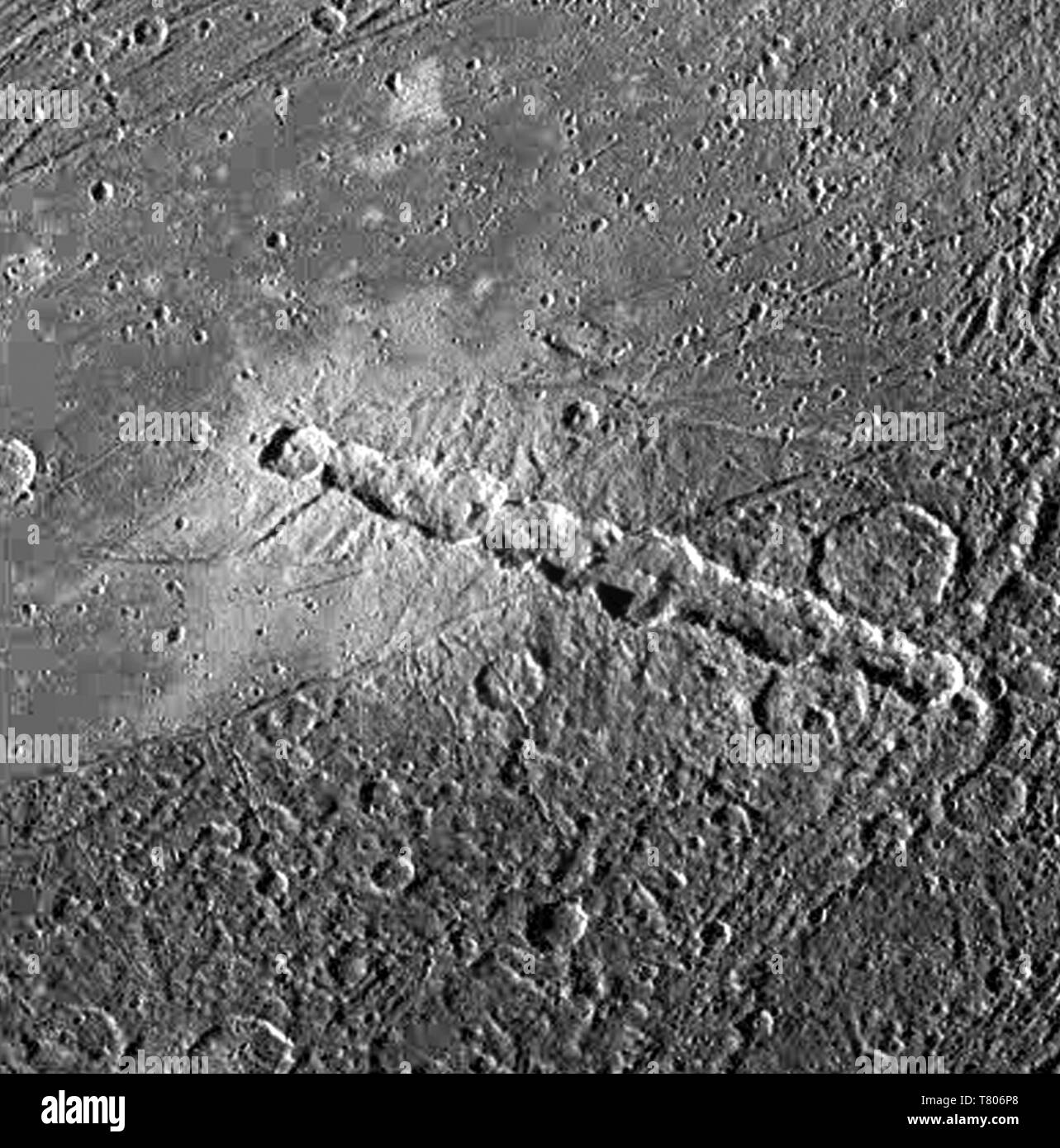 Enki Catena Craters on Ganymede Stock Photo