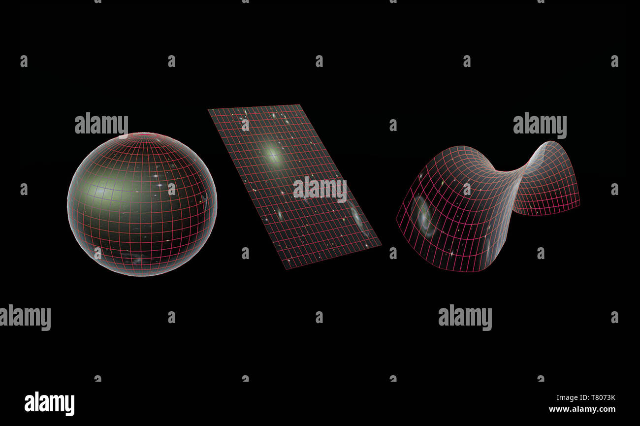 Types of Galaxies, Illustration Stock Photo