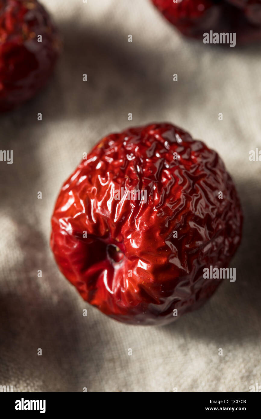 Organic Dried Red Jujube Fruit Ready to Eat Stock Photo